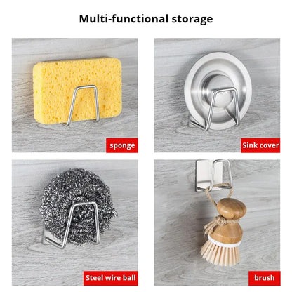 Stainless Steel Sink Sponge Holder – Suction Cup Kitchen Organiser