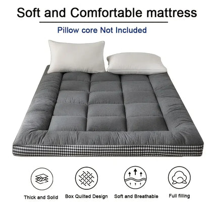 Foldable Japanese-Style Futon Mattress – 10cm Portable Floor & Guest Bed