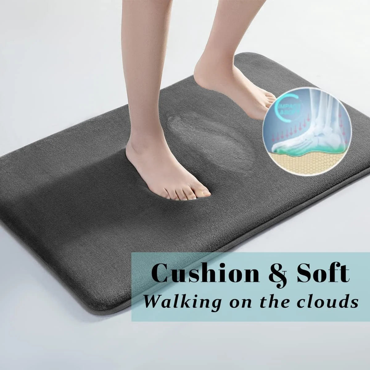 Quick-Dry Bathroom Floor Mat – Soft Anti-Slip Door & Shower Rug
