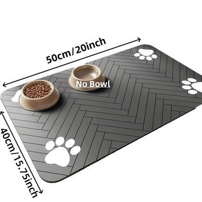 Absorbent Pet Feeding Mat – Waterproof Non-Slip Dog & Cat Placemat