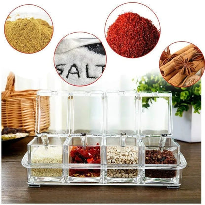 Glass Style Seasoning Jar Set – Spice & Condiment Storage Containers