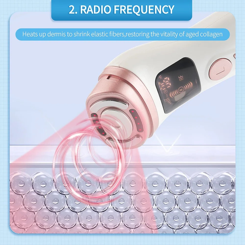 Mini EMS & RF Facial Massager – Multi-Function Skin Care Device for Face, Neck & Jawline