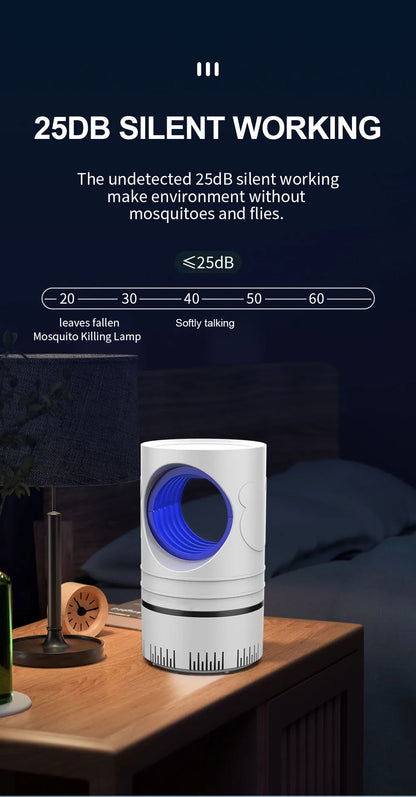 USB LED Mosquito & Flying Insect Trap – 368nm Light with Suction Fan