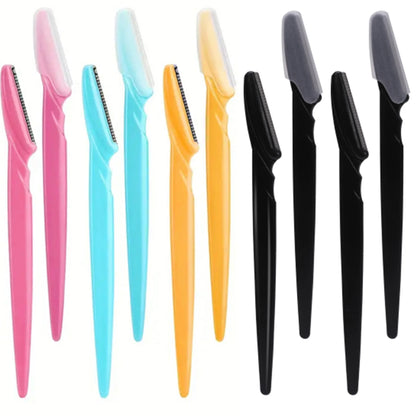 Eyebrow & Facial Razors – Precision Dermaplaning Razors with Safety Cover (5, 10 or 40 Pack)
