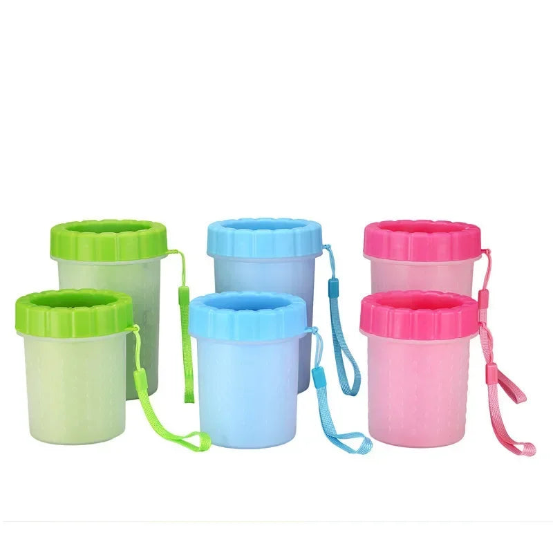 Pet Paw Cleaner Cup – Portable Dog & Cat Foot Washing Cup with Soft Cleaning Brush