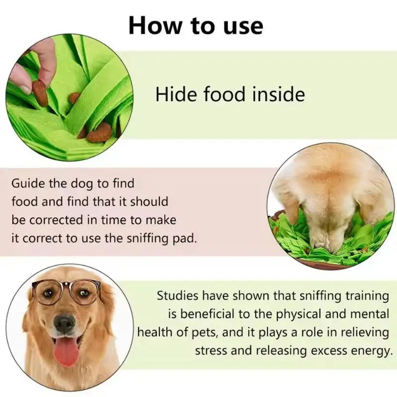 Interactive Snuffle Mat for Dogs & Cats – Foraging Feeding & Enrichment Toy