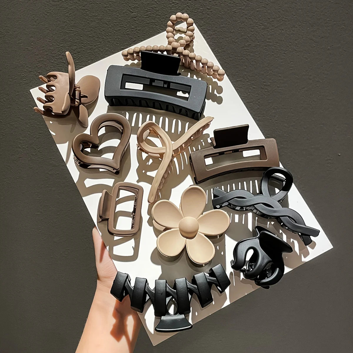 11-Piece Frosted Hair Claw Clip Set
