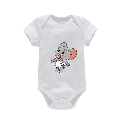 Tom & Jerry Baby Bodysuit – Cotton Short Sleeve Romper 0–24 Months