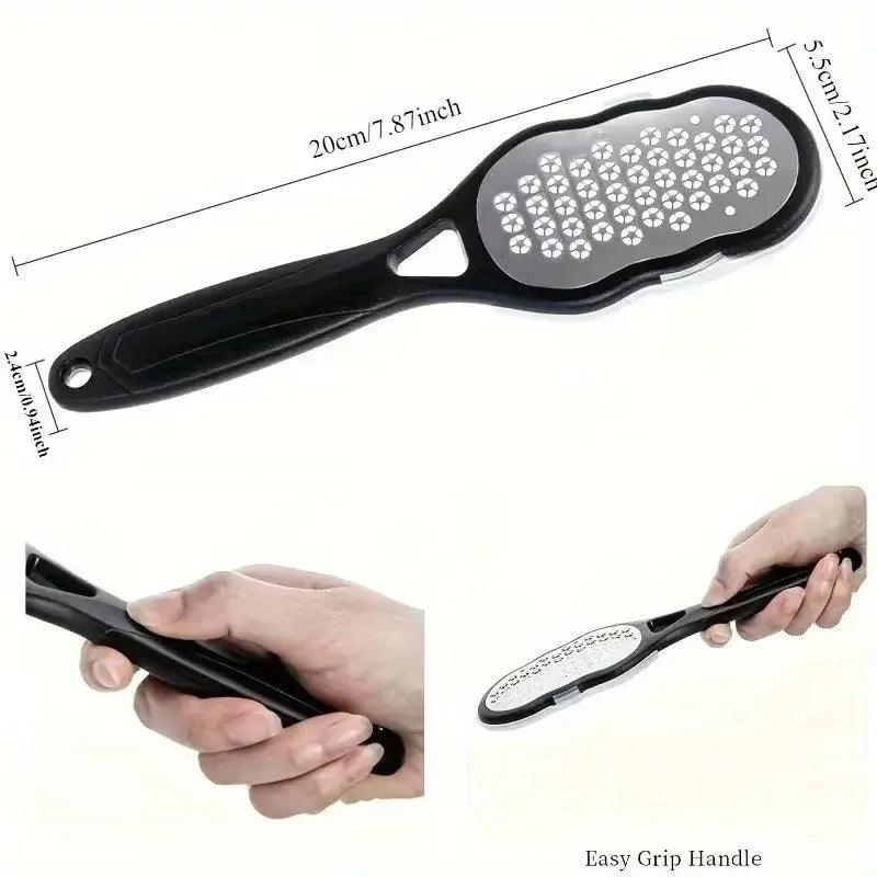 Stainless Steel Foot File – Dual-Sided Coarse & Fine Pedicure Rasp for Hard Skin