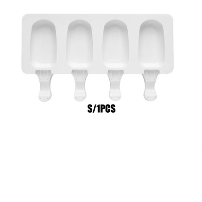 4-Cavity Silicone Popsicle Mould – Homemade Ice Cream & Cake Pop Maker