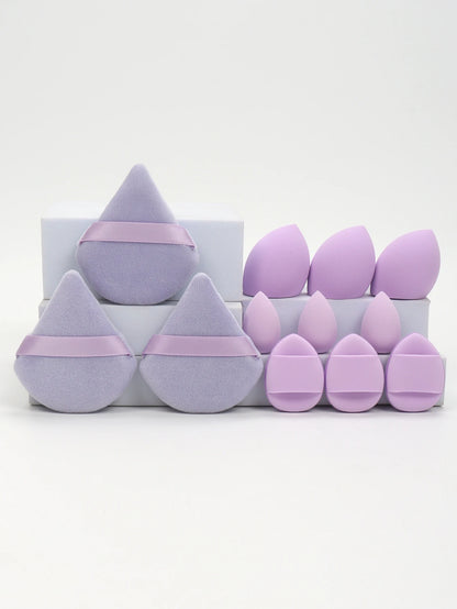 12-Piece Makeup Sponge & Powder Puff Set – Beauty Blenders, Cushion Puffs & Mini Makeup Sponges