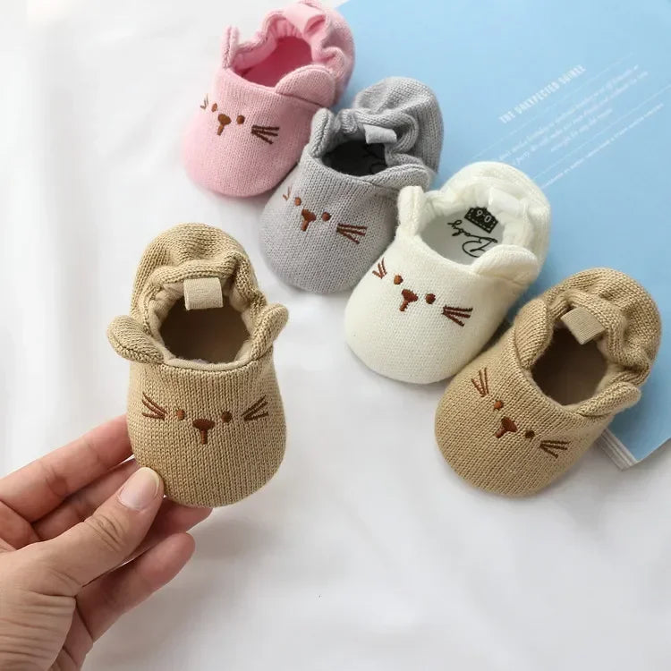 Baby First Walker Shoes – Cute Animal Ear Soft Sole Crib Shoes (0–18 Months)