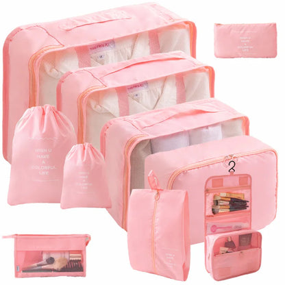 7/10-Piece Travel Packing Cube Set – Suitcase Organisers & Shoe Storage Bags