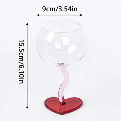 Heart-Shaped Wine Glass