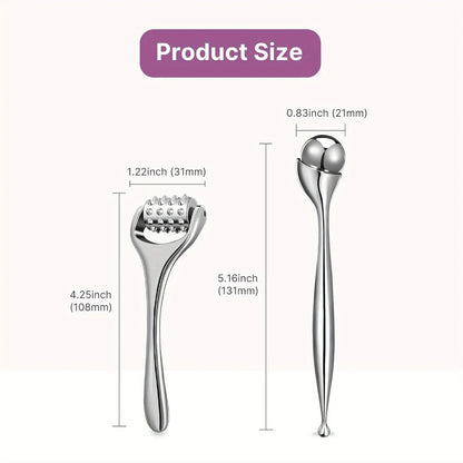Stainless Steel Ice Roller Beauty Stick – Cooling Face & Eye Massager for Daily Skincare