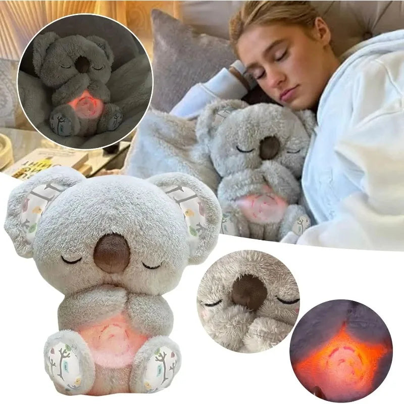 Breathing Koala Plush Sleep Aid – Soothing Night Light & Calming Sound Toy