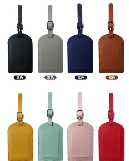 PU Leather Luggage Tag – Travel Suitcase ID Label