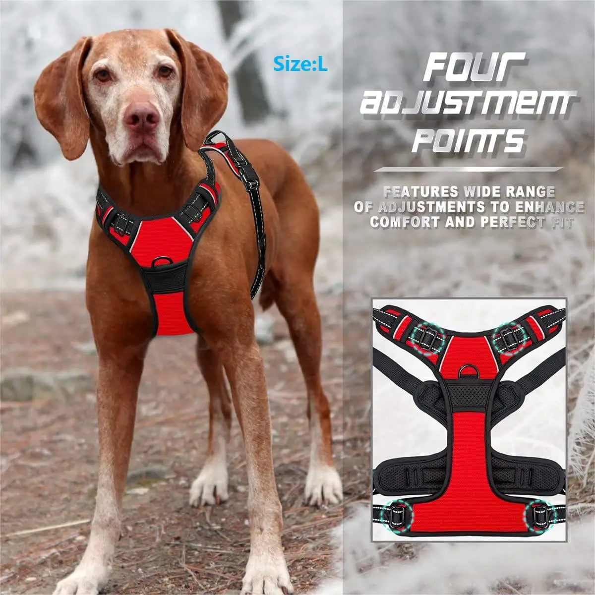 Heavy Duty Dog Harness – Reflective, Adjustable & Easy Control