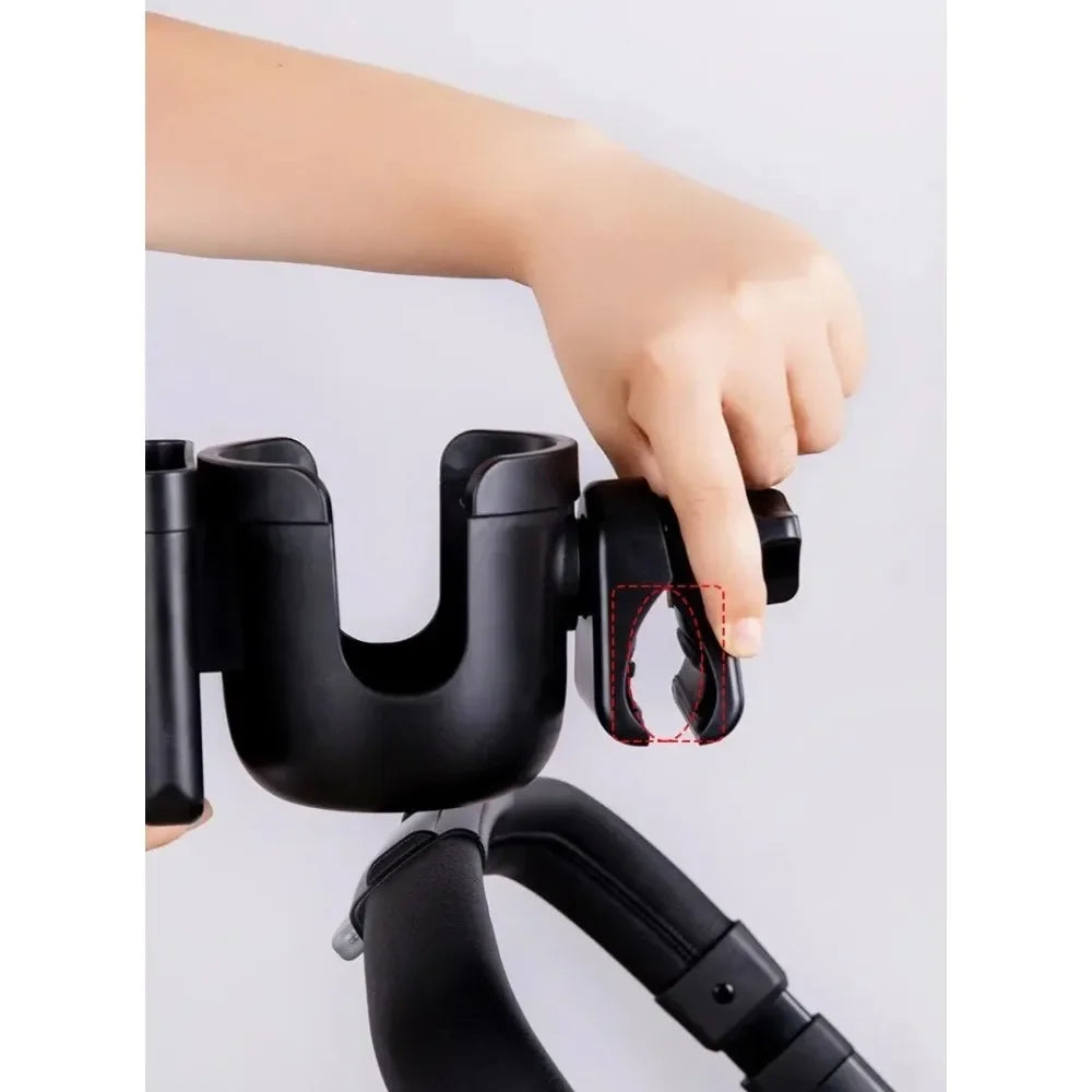 Stroller Cup Holder with Phone Holder – Anti-Slip Pram Accessory