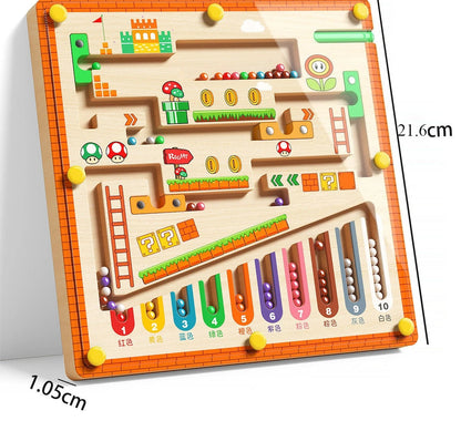 Magnetic Colour & Number Maze – Montessori-Style Counting & Matching Toy