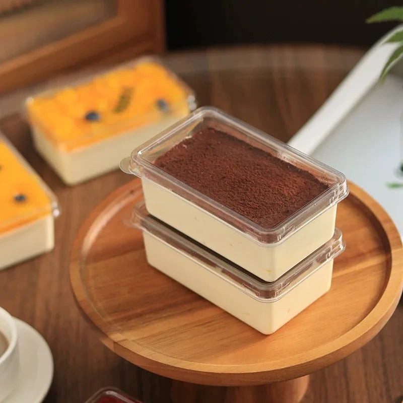 20-Pack 280ml Clear Tiramisu Dessert Cups with Lids – Disposable Mousse & Cake Packaging