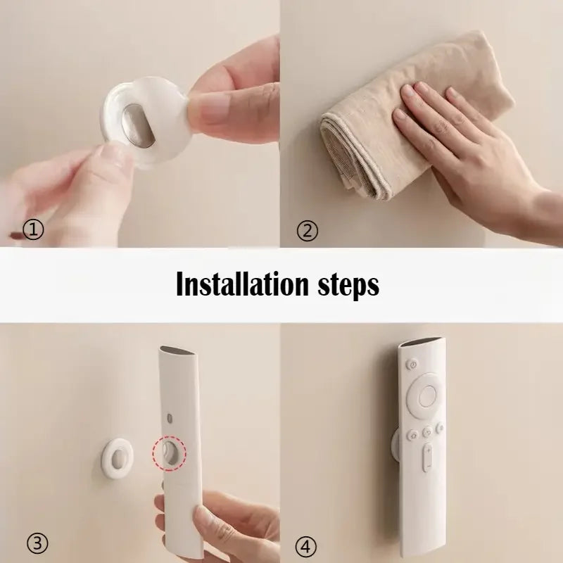 Magnetic Remote Control Holder (3PCS) – No-Drill Wall Mount Organiser