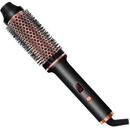 Ceramic Heated Thermal Brush – Volumising Hot Brush for Loose Curls & Smooth Styling