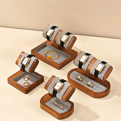 Wooden T-Shaped Watch & Bracelet Display Stand – Jewellery Storage Holder