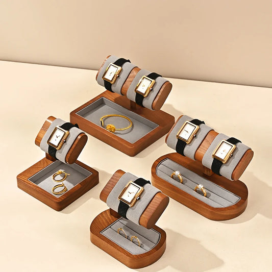 Wooden T-Shaped Watch & Bracelet Display Stand – Jewellery Storage Holder