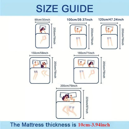 Foldable Japanese-Style Futon Mattress – 10cm Portable Floor & Guest Bed