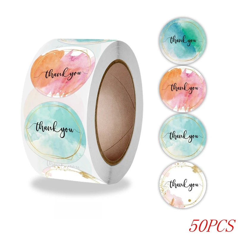 Thank You Stickers – Round Packaging & Gift Sealing Labels