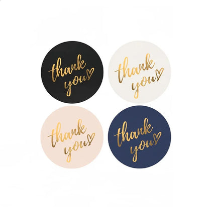 Thank You Stickers – Round Packaging & Gift Sealing Labels