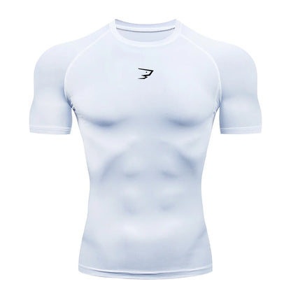 Men's Short Sleeve Compression T-Shirt – Quick-Dry Athletic Gym & Running Top