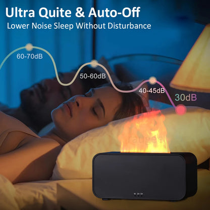 Flame Aroma Diffuser Humidifier – LED Essential Oil Air Humidifier
