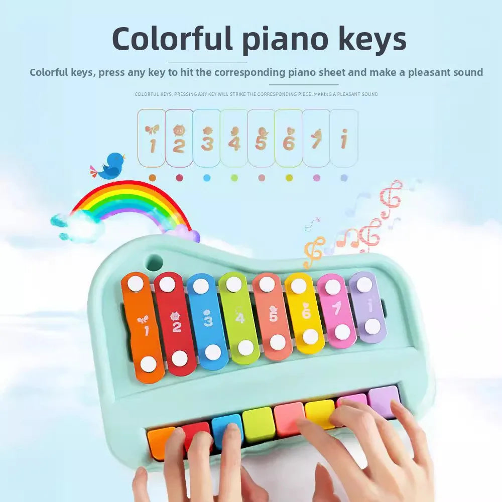 2-in-1 Montessori Xylophone & Piano – 8-Note Musical Learning Toy
