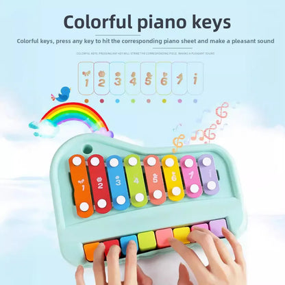 2-in-1 Montessori Xylophone & Piano – 8-Note Musical Learning Toy