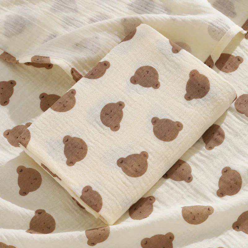 Cotton Muslin Baby Swaddle Blanket – 100 x 100cm Newborn Receiving Blanket