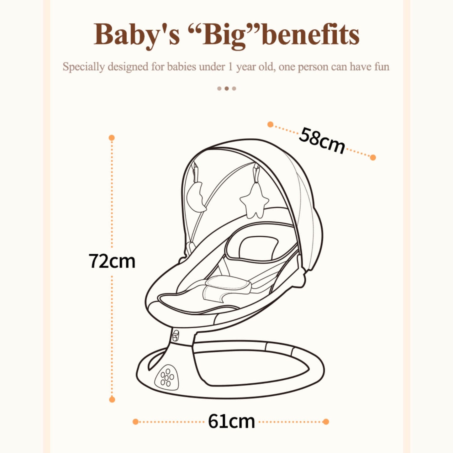 Smart Baby Swing Cradle Rocker/ Bouncer Seat with Dinning Table -Pink
