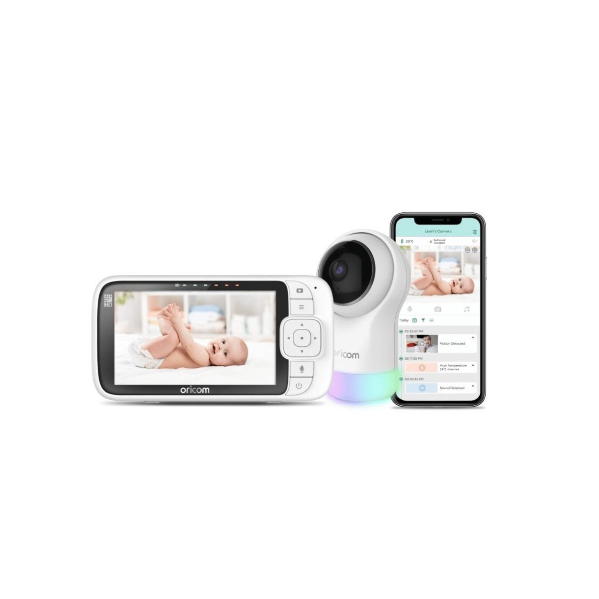 Smart 5" Video Baby Monitor White