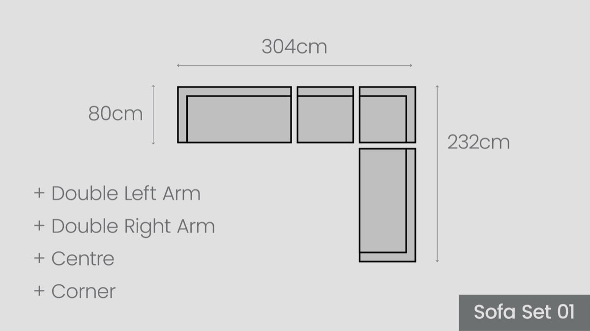 Tasman Alu Sofa Set 01