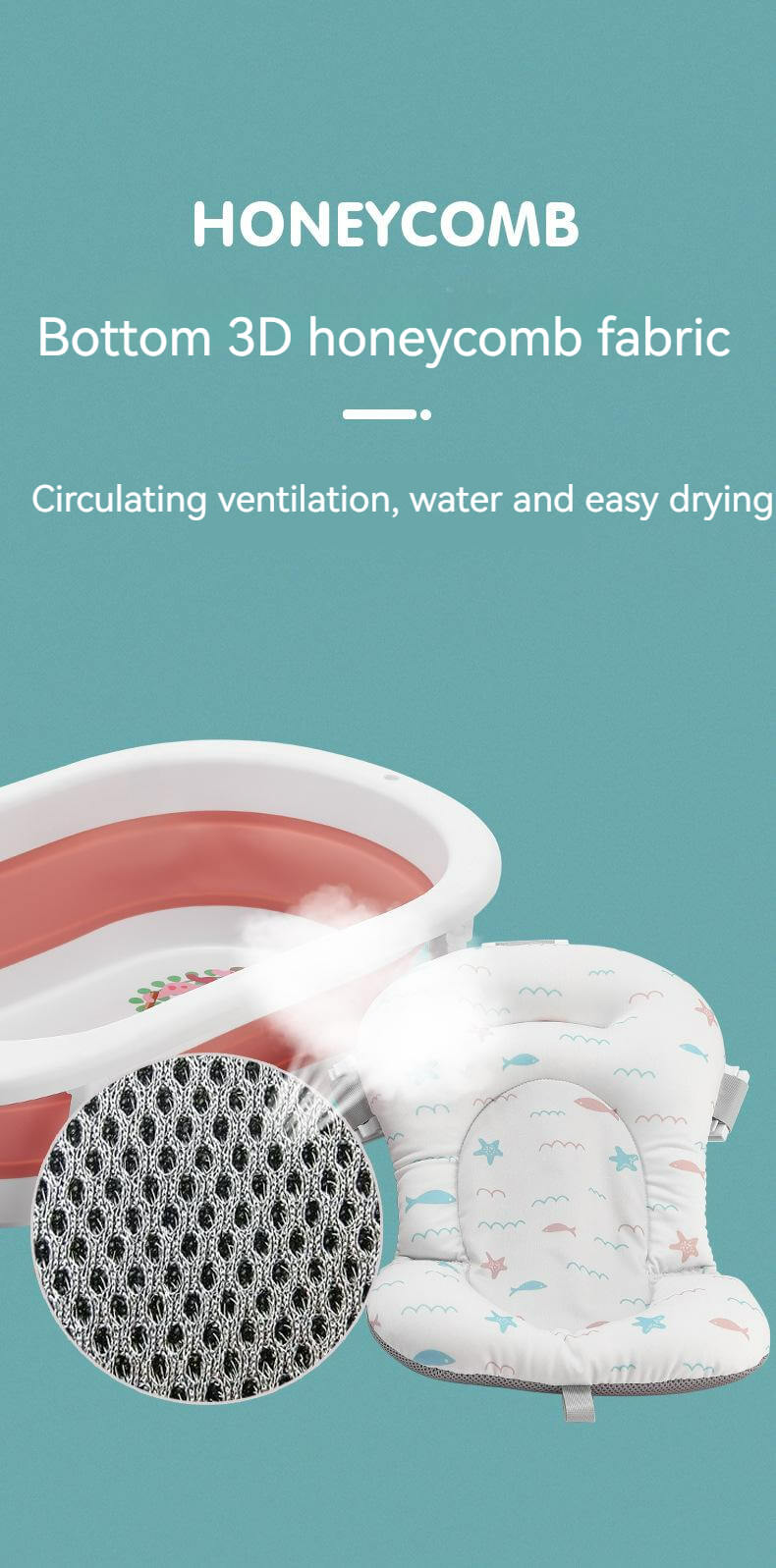 3 in 1 Foldable Baby Bath Tub & Bath Seats -Unisex Grey