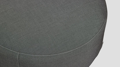 SUNBRELLA ROUND POUF OTTOMAN- CHARCOAL TWEED