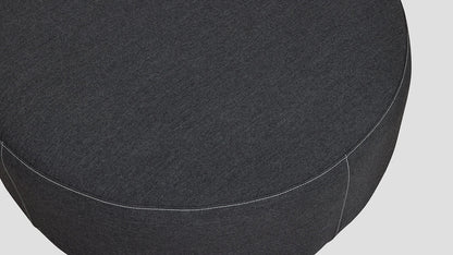 SUNBRELLA ROUND POUF OTTOMAN - SOOTY