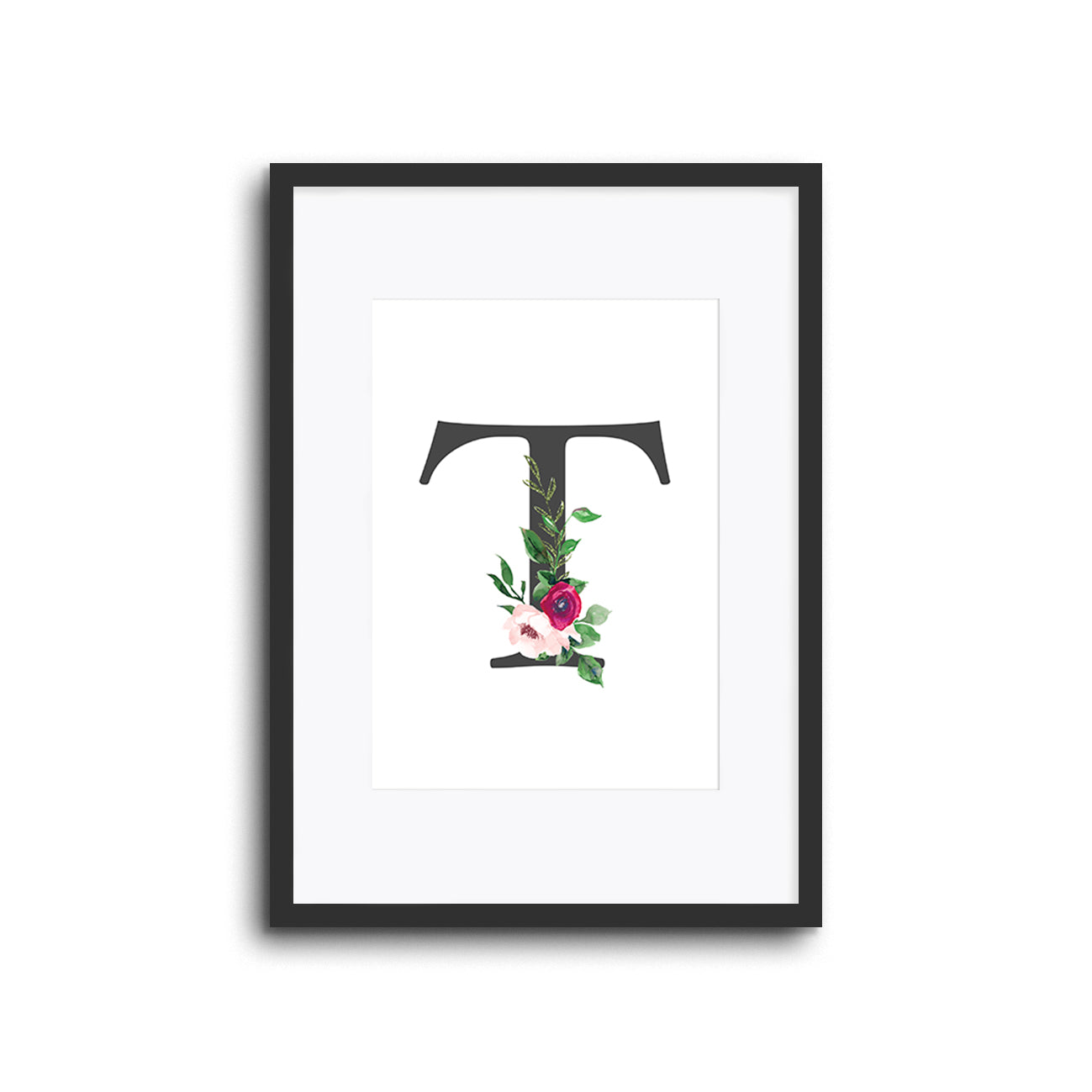 Wall Print |  Floral Initials