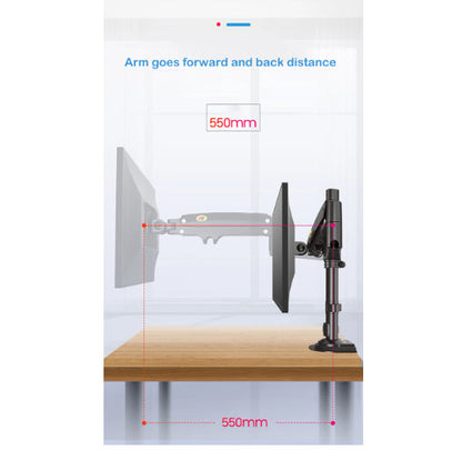 22''- 35'' Monitor Desk Mount Stand Full Motion Swivel Monitor Arm Gas Spring