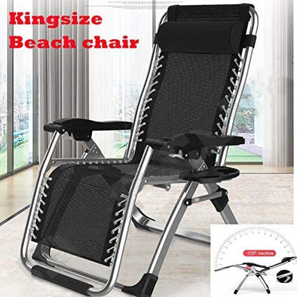 Outdoor Folding Reclining Garden Beach Chair Sun Lounger Deck Recliner