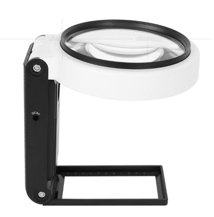 LED Illuminated Magnifier Magnifying Glass 6X 25X with Light and Stand