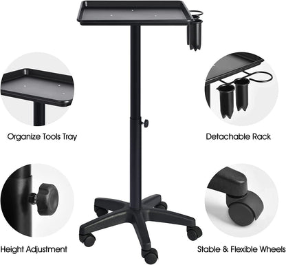 Hair Salon Trolley Hair Extension Rolling Stand Aluminum