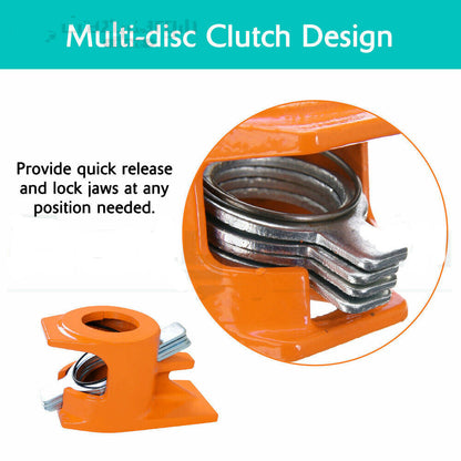 3/4'' Gluing Pipe Clamp 4 Pcs Heavy Duty WOODWORKING VICE TOOLS Wide Protect Pad