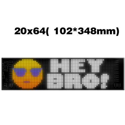 Car RGB LED Sign Scrolling Message Display Board Screen Programmable APP Control